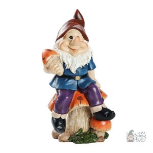 Gnome de jardin au style vintage, symbole de jardinage