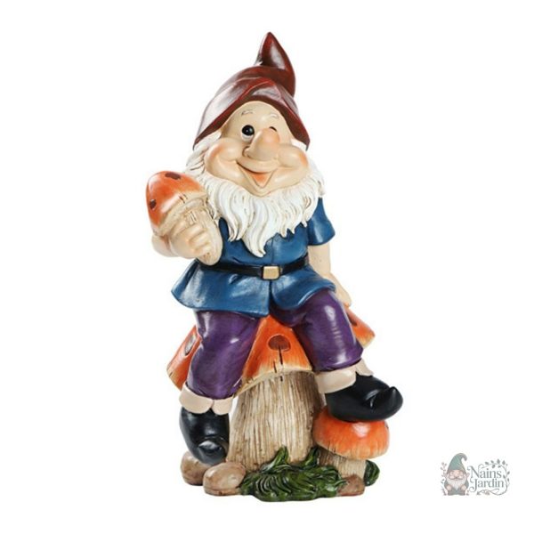 Gnome de jardin au style vintage, symbole de jardinage