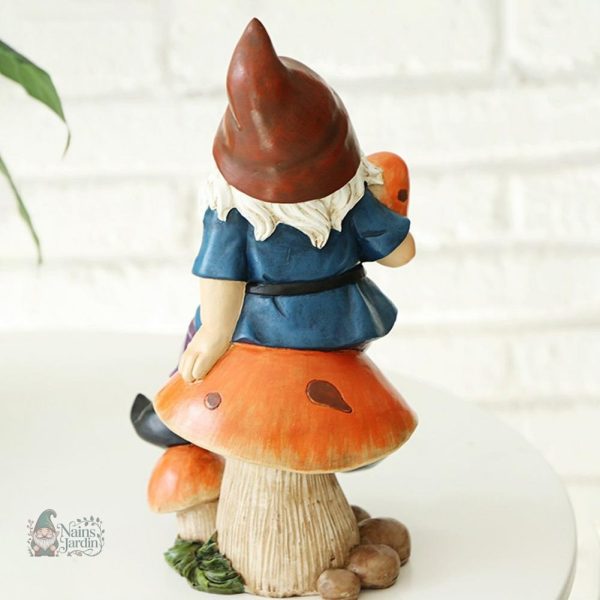 Figurine de jardin en céramique, ancien gnome coloré