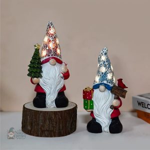 Gnome de Noël extérieur décoratif pour jardin