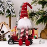 Figurine de gnome scandinave colorée pour extérieur