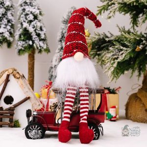 Figurine de gnome scandinave colorée pour extérieur
