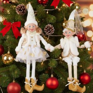 Lutin de jardin blanc, accessoire amusant pour l'extérieur