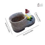 Figurine de jardin nain en botte, style amusant