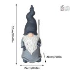Nain de jardin coloré avec canne, accessoire de décoration