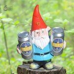 Nain de jardin avec bière décoratif pour extérieur
