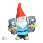 Ornement de jardin représentant un nain jovial avec bière