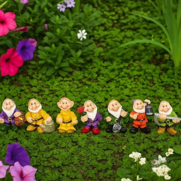 Nain de jardin blanche neige décoratif en résine