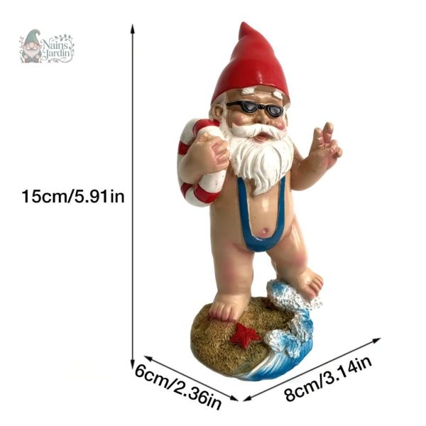 Statue de nain de jardin humoristique, accessoire de jardin décoratif