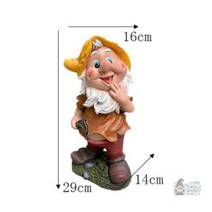 Figurine de jardin bûcheron colorée et amusante