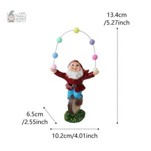 Figurine de jardin inspirée du cirque, ajout ludique au jardin