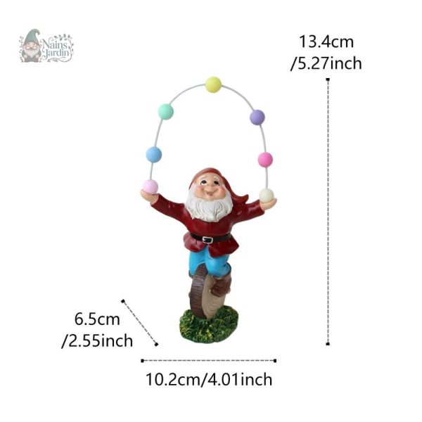 Figurine de jardin inspirée du cirque, ajout ludique au jardin