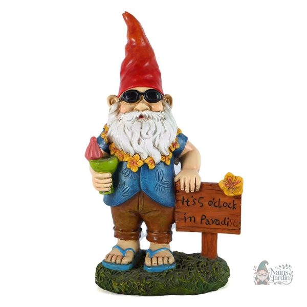 Figurine de jardin colorée avec un design décalé et sympathique