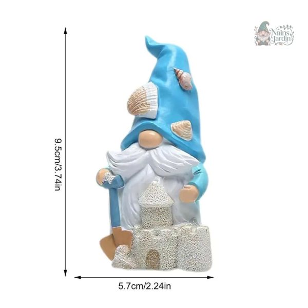 Nain de jardin en coquillage, accessoire pour aménagement paysager