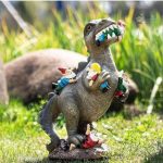Nain de jardin dinosaure coloré pour décoration extérieure