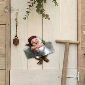 Nain de jardin dormeur en résine colorée