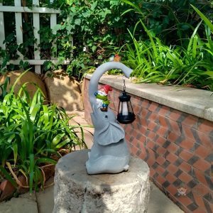 Nain de jardin éléphant décoratif pour extérieur