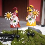 Figurine moderne en métal pour jardin