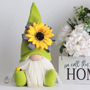 Nain de jardin en tissu coloré, décoration extérieure