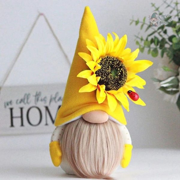 Gnome de jardin en textile, design amusant et original
