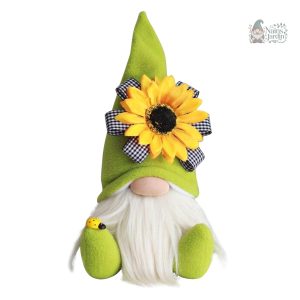 Gnome en tissu pour extérieur, idéal pour embellir le jardin