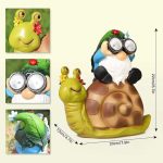 Figurine escargot de jardin, accessoire ludique pour extérieur