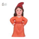 Figurine de jardin femme colorée et amusante