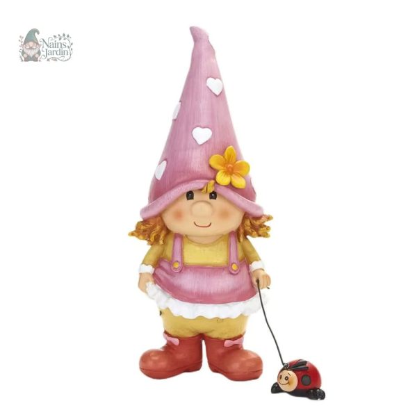 Figurine moderne de jardin, nain fille, accessoire décoratif extérieur