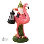 Statue de jardin en forme de flamand rose