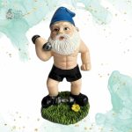 Nain de jardin en style contemporain, teinte verte