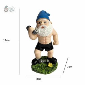 Figurine de jardin moderne, nain vert décoratif