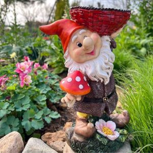 Nain de jardin géant moderne en résine colorée