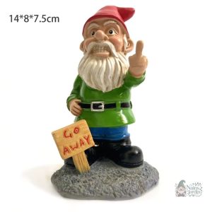Figurine de jardin Go Away, style contemporain et amusant