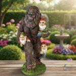 Nain de jardin gorille en résine décorative