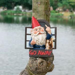 Nain de jardin grincheux décoratif pour extérieur