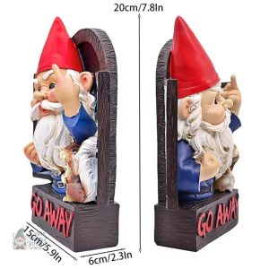 Statue de nain grincheux, élément de décor amusant pour l'extérieur