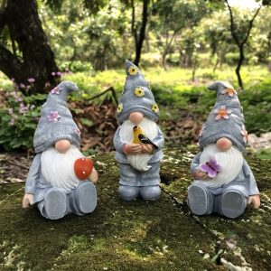 Nain de jardin gris moderne décoratif