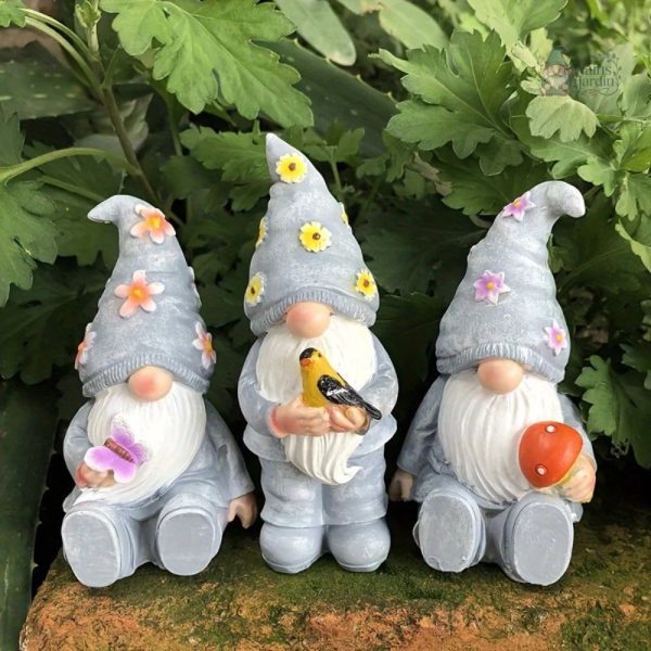 Statue de jardin contemporaine en couleur gris