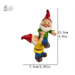 Statue de nain de jardin drôle, accessoire amusant pour extérieur