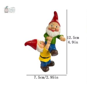 Statue de nain de jardin drôle, accessoire amusant pour extérieur