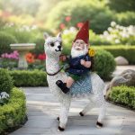Nain de jardin moderne en forme de lama décoratif