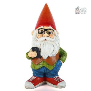 Nain de jardin humoristique en position ludique