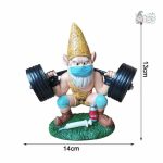 Décoration de jardin originale : nain de jardin fitness dynamique