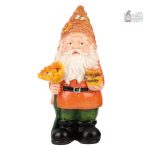 Nain de jardin contemporain couleur orange