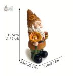 Figurine de jardin orange au style moderne