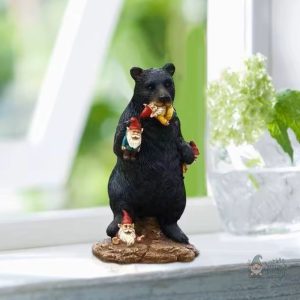 Nain de jardin moderne en forme d'ours
