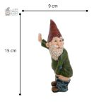 Figurine de jardin humoristique, nain en train de faire pipi