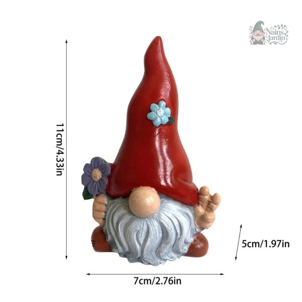 Figurine de jardin rouge moderne, accessoire décoratif extérieur