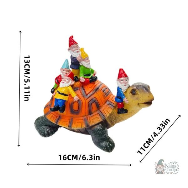 Nain de jardin en forme de tortue pour un jardin original