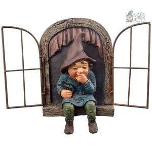 Gnome de jardin décoratif au design classique